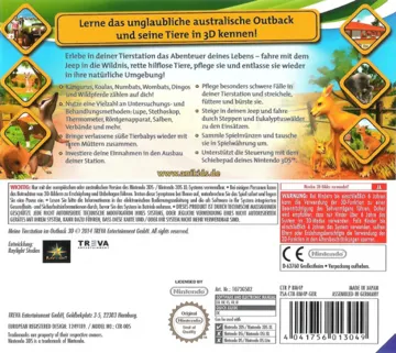 Outback Pet Rescue 3D (Europe) (En,Fr,De,Es,It) box cover back
